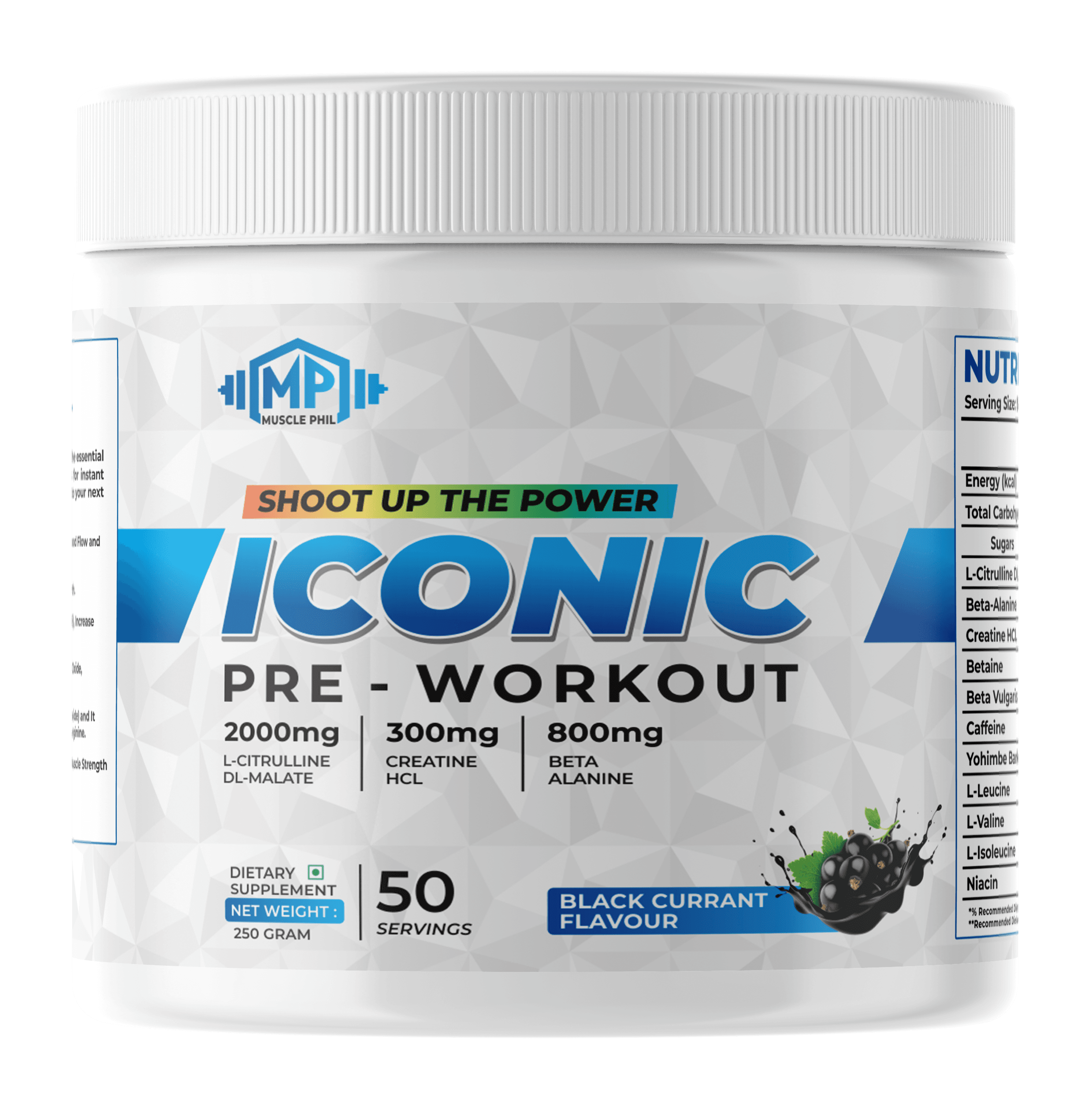 Iconic Pre-Workout Black Currant - Front View