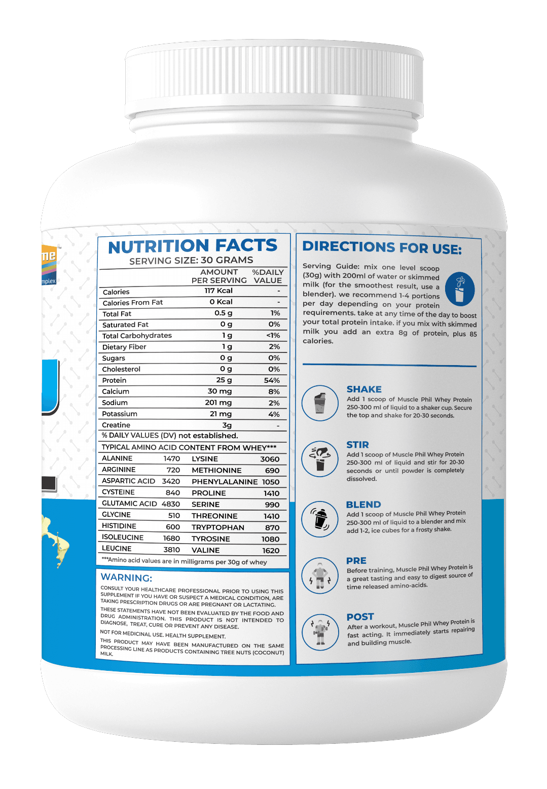 Whey Phil Concentrate - Nutrition Facts
